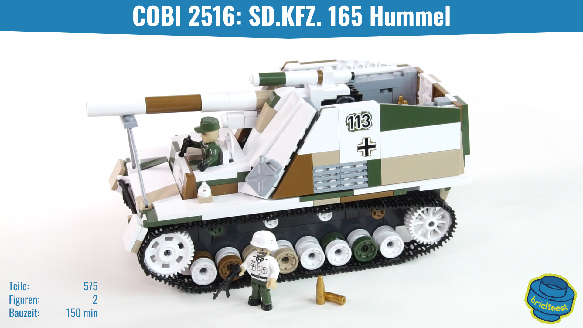 smække stun angst COBI 2516: SD.KFZ. 165 Hummel - Speed Build Review - BrickMeet EN