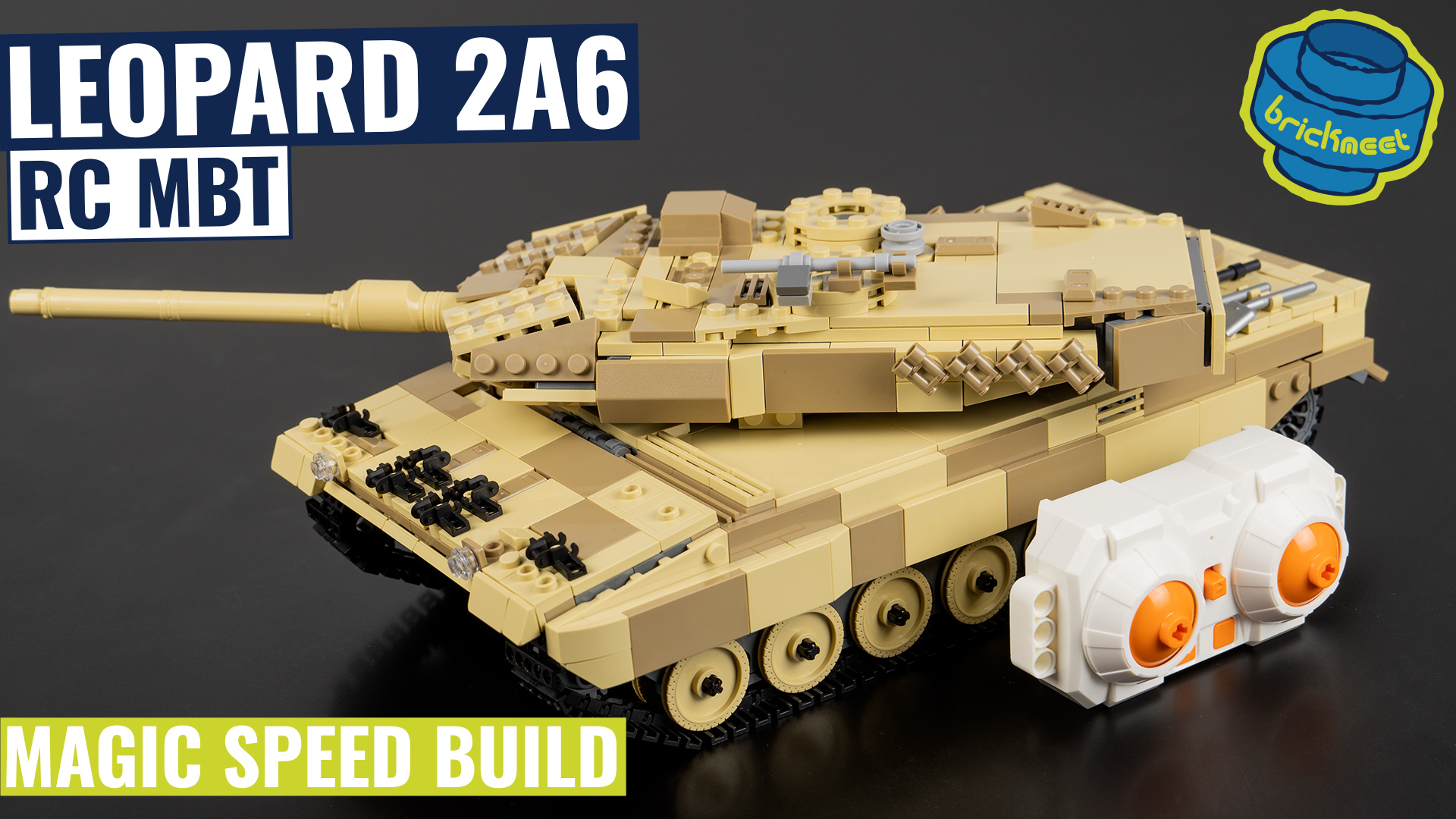 MouldKing 20020 Leopard 2A6 RC Speed Build Review BrickMeet EN